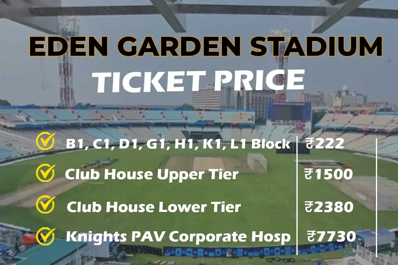 Eden Gardens Tickets